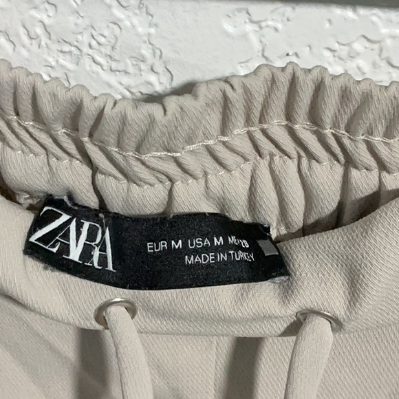 Zara Tan Sweatpants Relaxed Fit Drawstring - Picture 2 of 6